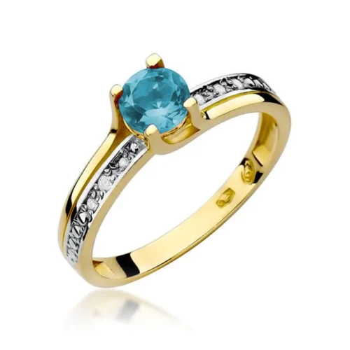 Inel Aur cu Topaz si Diamante Ophelia
