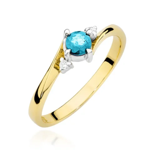 Inel Aur cu Topaz si Diamante Theodora