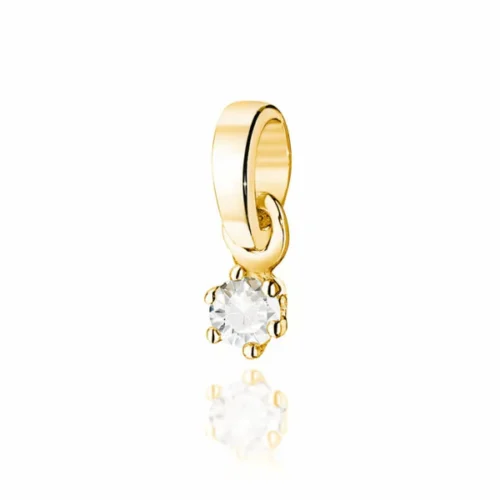 Pandantiv Minimalist cu Diamant de 0.04 ct Aur 14k