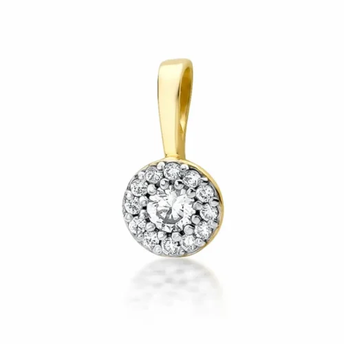 Pandantiv Aur cu Diamante 0.22 ct