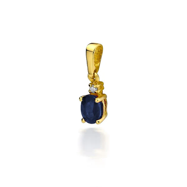 pandantiv aur cu safir si diamant Royal Blue