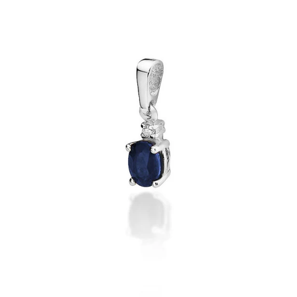 pandantiv aur cu safir si diamant Royal Blue