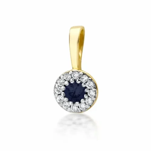 Pandantiv Aur cu Safir si Diamante Bluebell