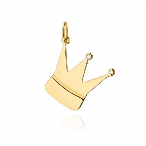 Pandantiv Aur Coronita cu Diamante 0.01 ct